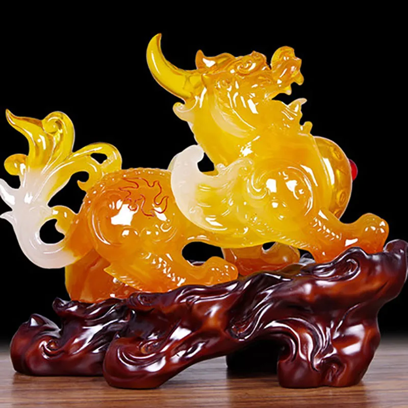 Lucky Pixiu Pi Yao Ornaments, Living Room Decor, Feng Shui Home Decoration, Craft Statues Sculptures, Craft Figurines Gift