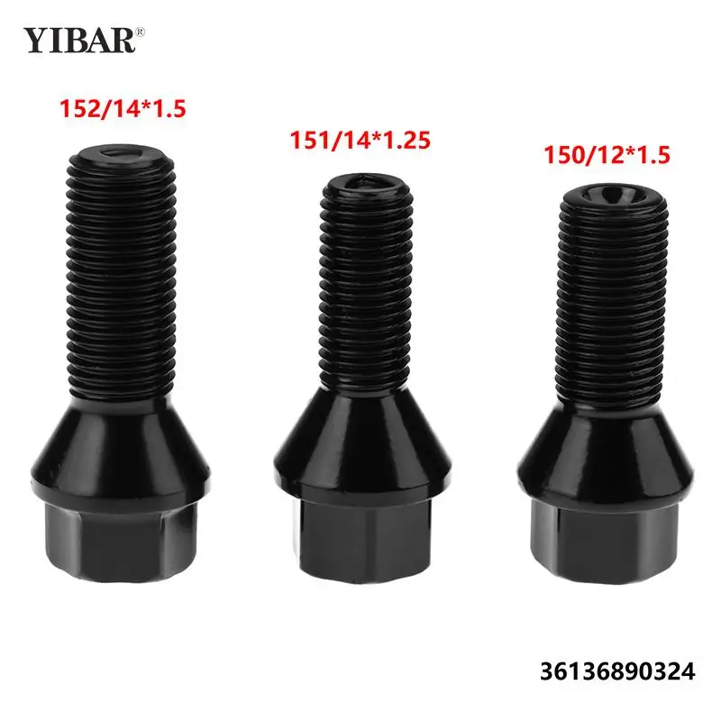 

1 шт. Автомобильные Колесные наконечники болты 36136890324 для F25 X3 E70 X5 F20 M14x1.25/M14x1.5/M12x1.5 универсальные колесные гайки винты