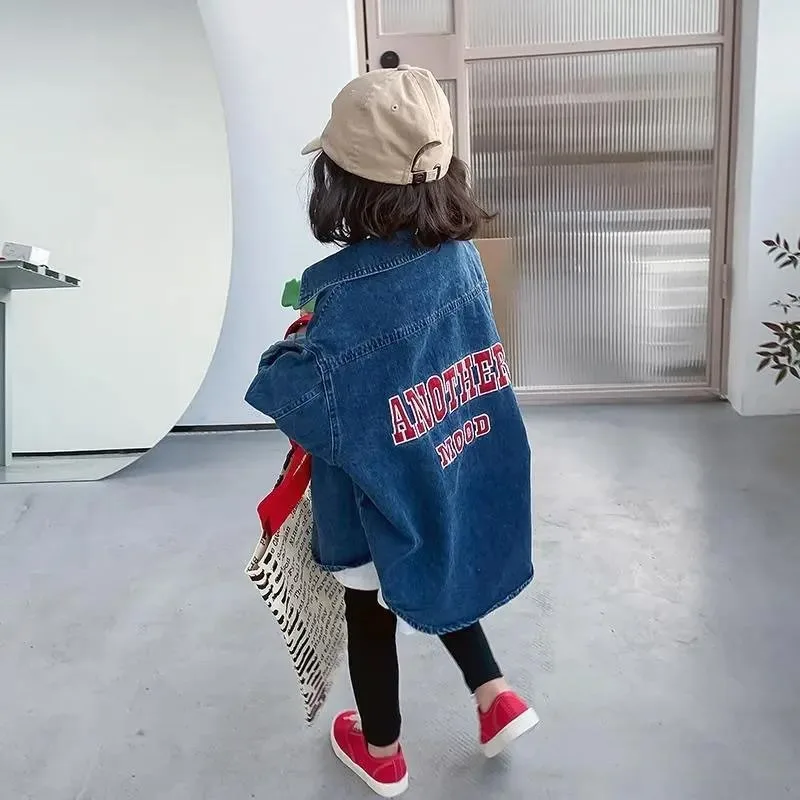 Kids Jackets Coats for Spring Girls Boys Denim Lapel Cardigan Outdoor kids jackets kids coats