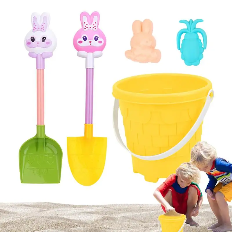 

Beach Toy Set 5PCS Sand Bucket And Shovel Set Funny & Summer Party Playsets For Kids Ages 3-12 Toddler Outdoor Activities