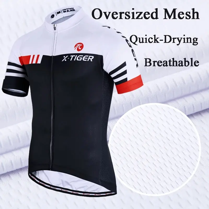 X-TIGER Men Pro Cycling jersey Short Sleeve Mountain Road Bike