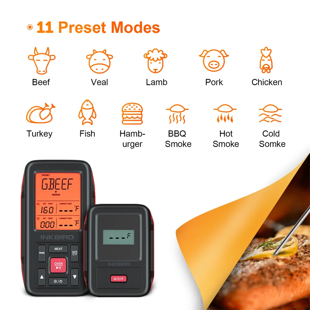 Inkbird Stailess Probe Replacement for IRF-4S Digital Wireless Waterproof  Cooking Meat Thermometer (One Meat Probe)