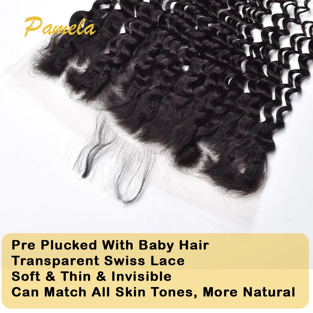 3C4A Burmese Curly Human Hair 5x5 Transparent Lace Closure Unprocessed Burmese Raw Hair Preplucked Human Hair For Woman