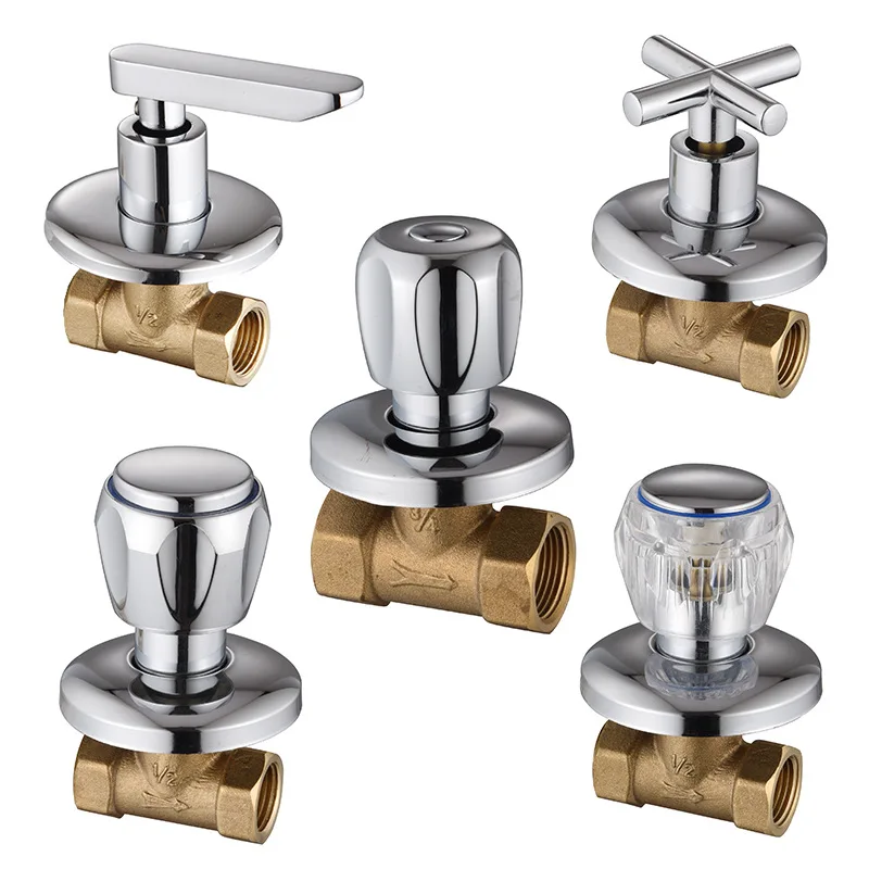 

1PC Brass Concealed Valve Thread DN15 DN20 Concealed Switch Bathroom Shower Valve Quick Open Solar Water In-wall Pipe Fittings