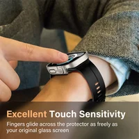 Boîtier en verre trempé pour Apple Watch, 45mm 41mm 44mm 40mm, housse de protection d'écran, pare-chocs rigide étanche, iWatch série 4 5 SE 6 7 8 6