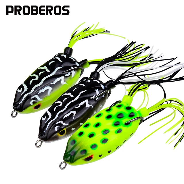 PROBEROS 1PCS Frog Soft Fishing Lures 7cm-15g Topwater Ray Frog