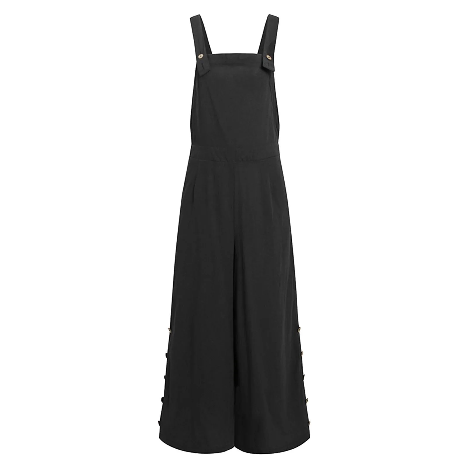 

Women'S Sleeveless Overalls Jumpsuit Casual Solid Summer Wide Leg Bib Pants Bodysuit Women'S Summer Jumpsuit Summer Outfits боди