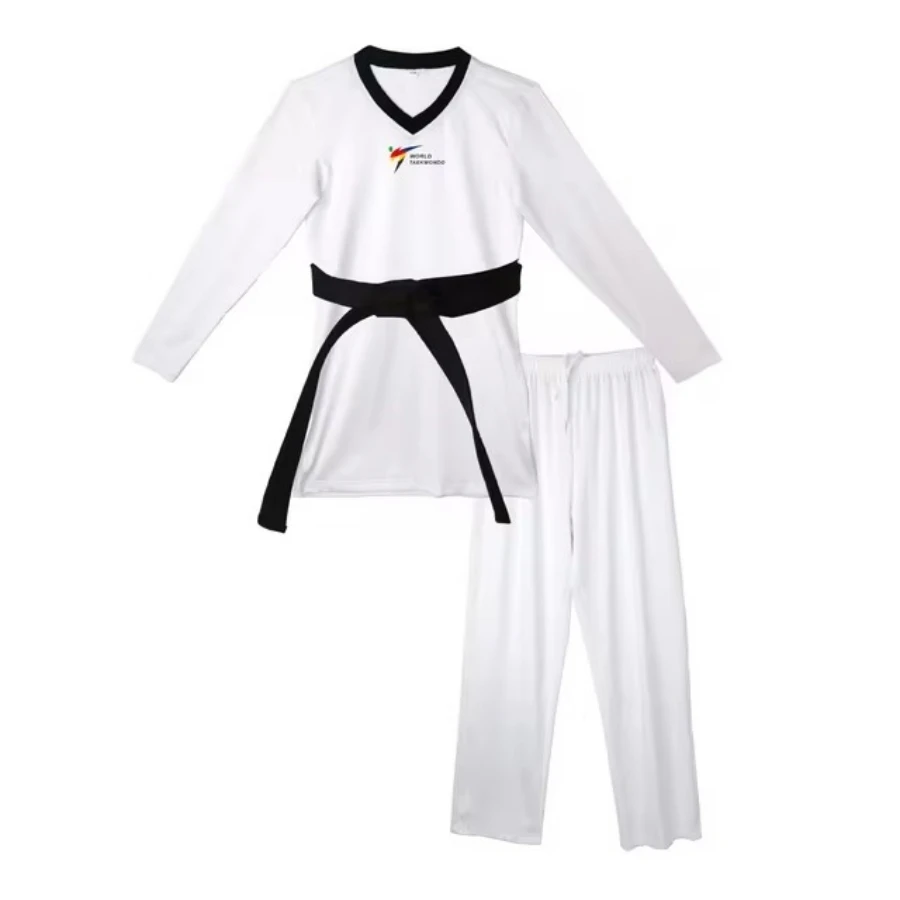 Taekwondo Uniform Tight-fitting Stretch Quick-drying Unisex Competition Suit Combat Dobok Customize Logo 2025