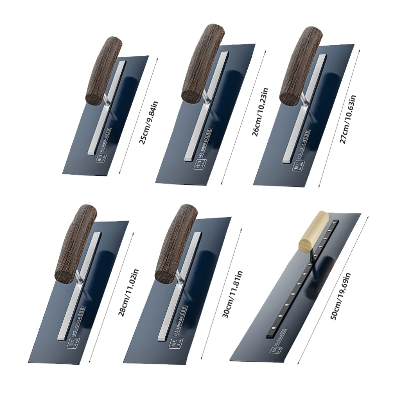 Finishing Trowel SK5 Steel with Wooden Handle, Plaster Trowel  Wall Plastering Skimming Trowel Building Drywall Tools Y5GB 4