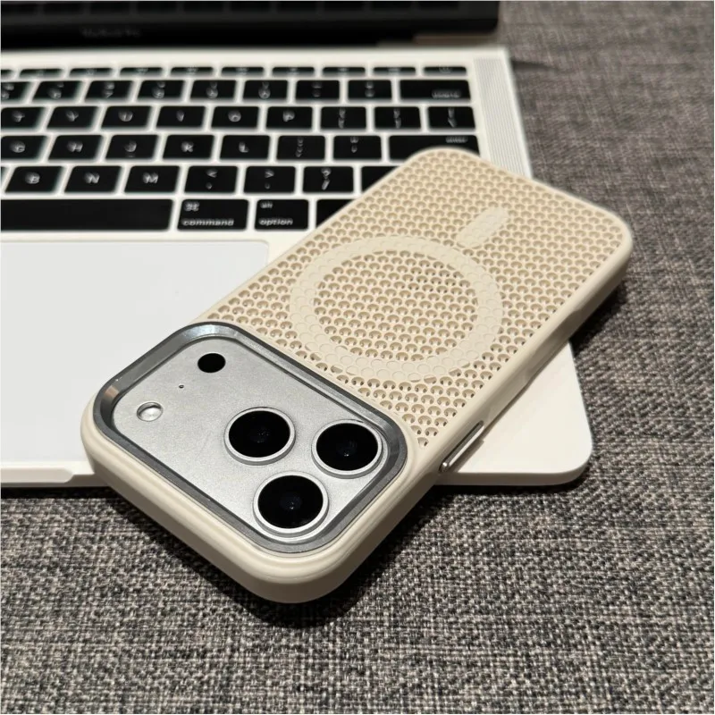 Breathable Magnetic Mesh Phone Case with Magsafe Wireless Charging Compatibility