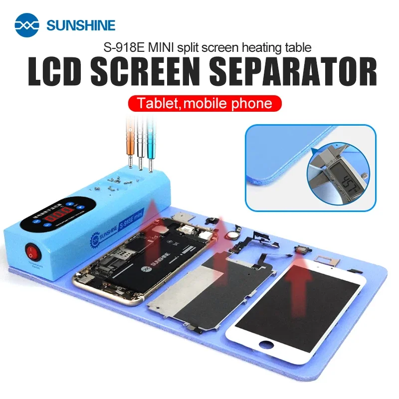 

SUNSHINE S-918E Mini LCD Screen Splitter Heating Stage Separator Pad For Phone IPad Repair Separation Pad LCD Dismantling Treasu