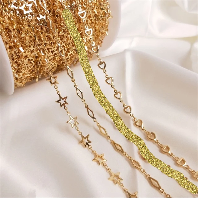 wholesale jewelry making chains  star chains for bracelet neckalce making  - Jewelry Findings & Components - Aliexpress