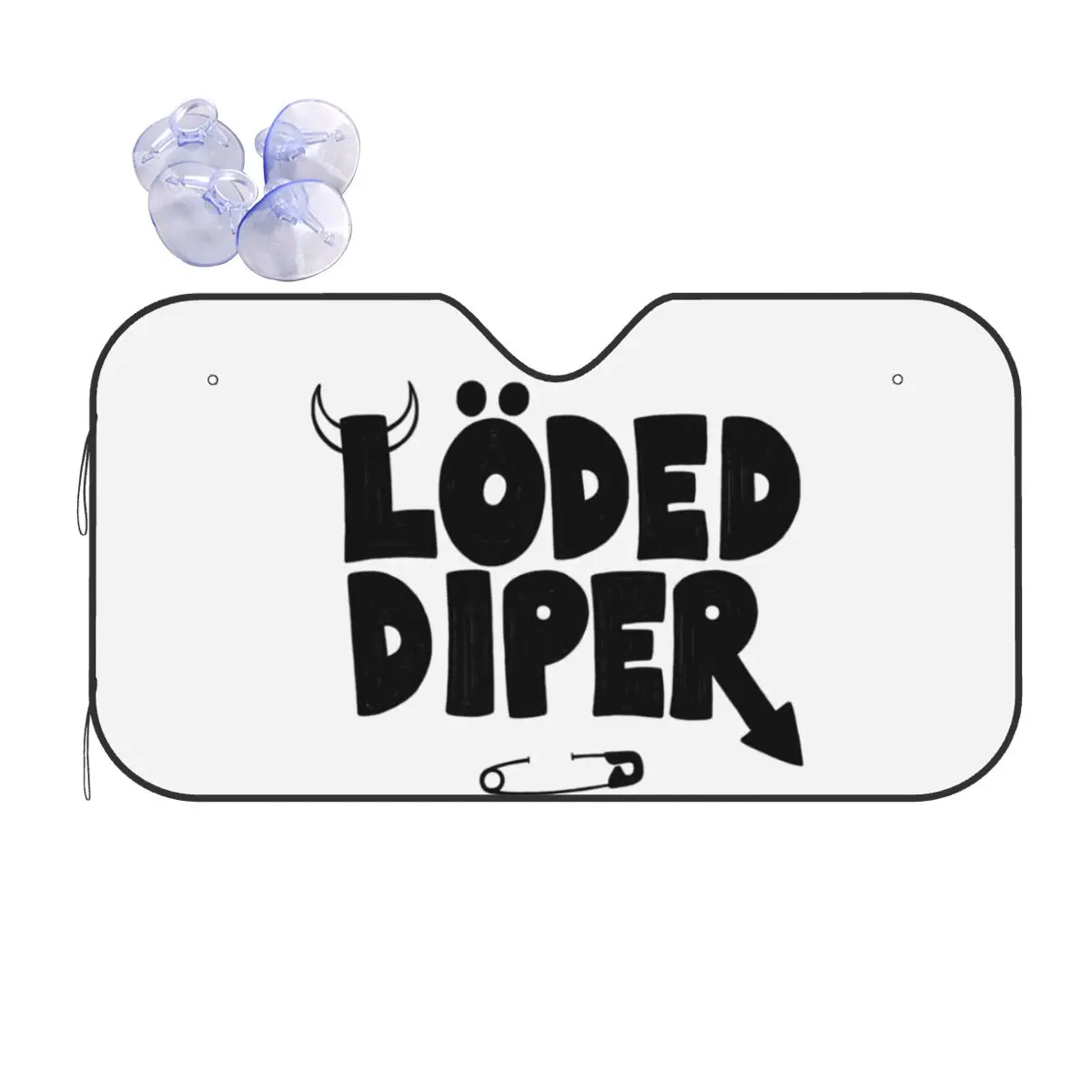 

Loded Diper Overlode Foldable Sunshade Windscreen 76x140cm Aluminium Foil Sunshade Visor Car-styling