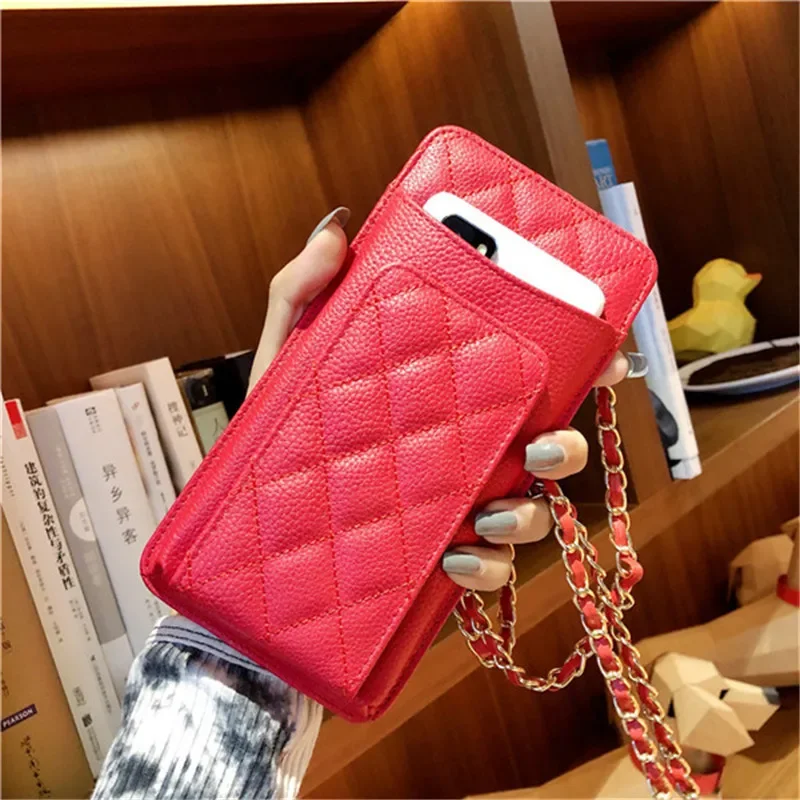

Functional Hand Grab Bag for Iphone 14/15 Pro Max Caser Wallet Card Fundas for Samsung S23 Ultra Huawei Mate 60 Pro Strap Cover
