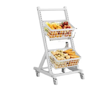 Kitchen Vegetable Storage Rack, Floor Standing Multi-layer Vegetable Basket, Living Room Snack Storage 1