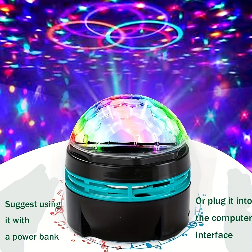 

USB Disco Ball Light Portable DJ Strobe Lights Party Lights for Dance Parties Birthdays Room Decoration Lights X mas