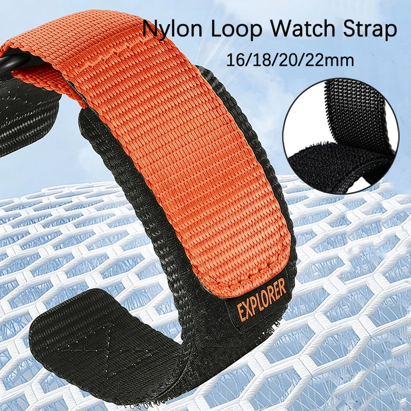 Durable Nylon Loop Quick Release Sport Watch Strap – Adjustable Outdoor Band Bracelet