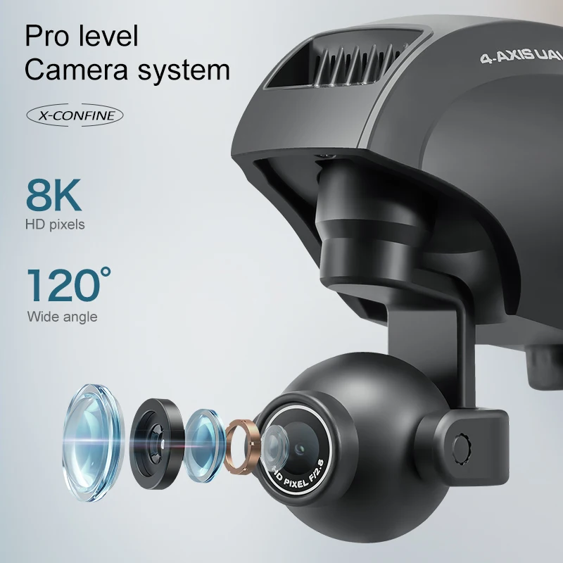 ミニドローン FPV プロフェッショナル 8K デュアルカメラ 5G