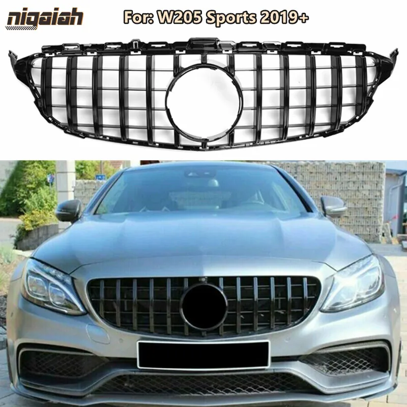 Parrillas delanteras de carreras W205 clase C para Mercedes Benz, W205, C180, C200, C250, C43 Parrillas delanteras de carreras W205 clase C para Mercedes Benz, W205, C180, C200, C250, C43