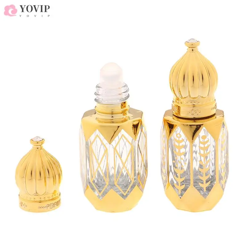 휴대용 유리 롤 병 미니 에센셜 오일 용기 혼합 향수병 빈 에센셜 오일 병, 6ml