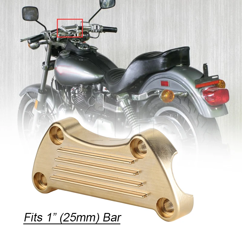 

Детали для мотоцикла, зубчатый зажим на руль для Harley Low Rider FXS Softail Convertible Deuce Deluxe, 1 дюйм, крепление сверху