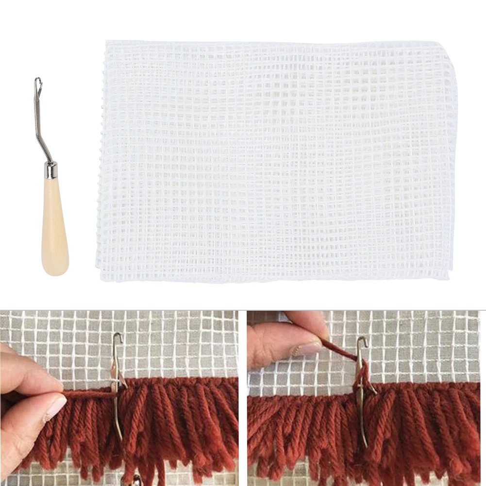 

Household Diy Hand Made Crocheting Carpet Rug Knitting Net Cloth Accessory Tools Weaving Supplies