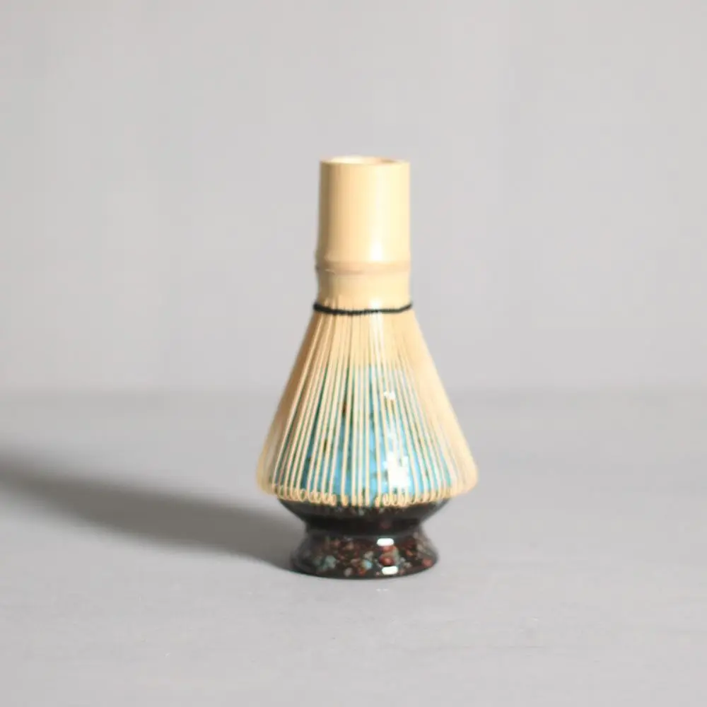 Ceramic Matcha Whisk Stand Smooth Kiln Discoloration Tea Drinking Utensils Bamboo Matcha Chasen Holder for Tea Set Accessories