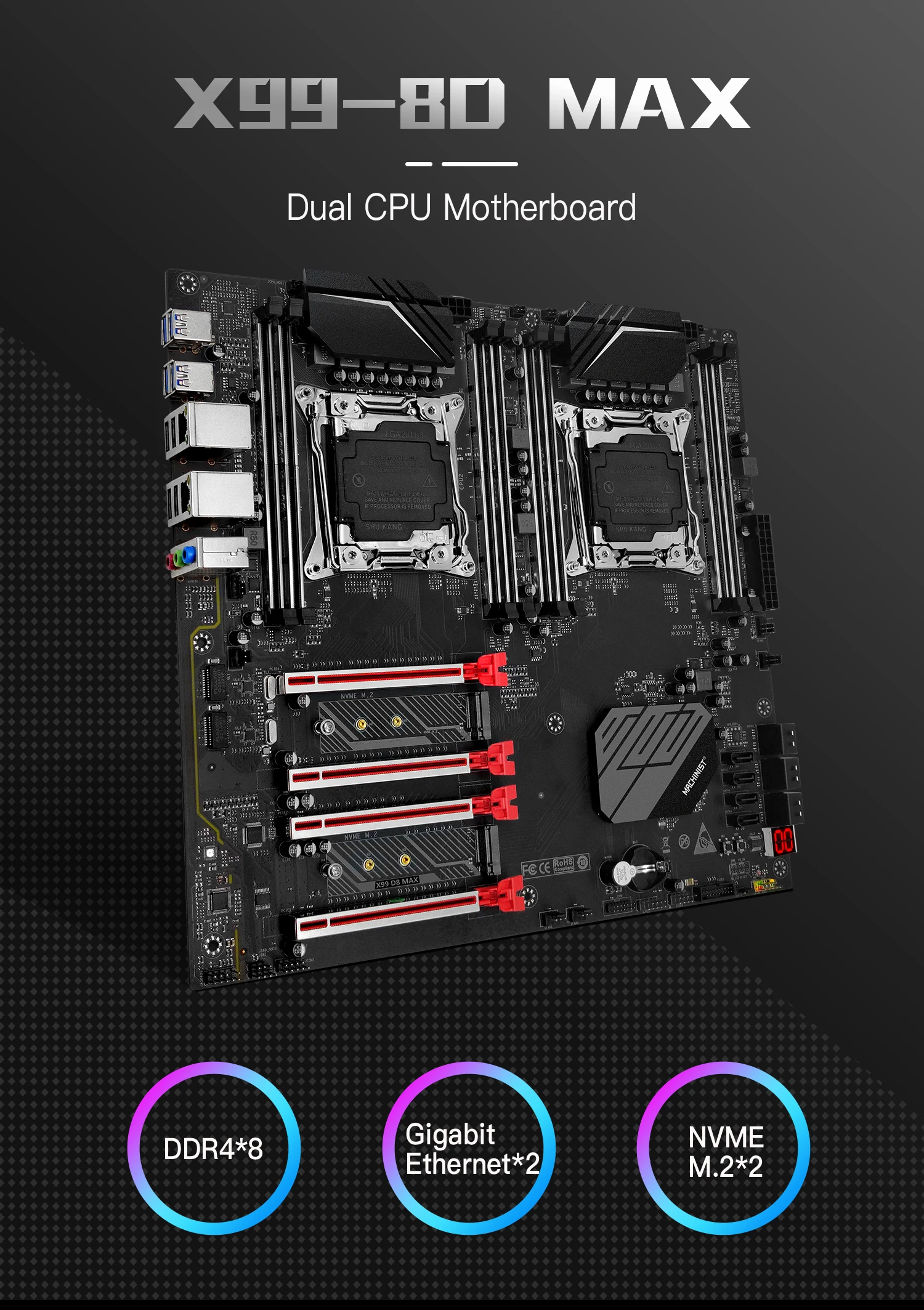 MACHINIST X99 D8 MAX motherboard and Xeon combo