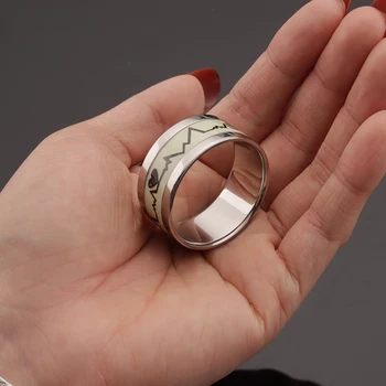 Penis Bondage Ring Luminous Glans Cock Ring Metal Penis Ring Lasting Erection Delay Ejaculation Constraint Sex Toys for Men 18 2