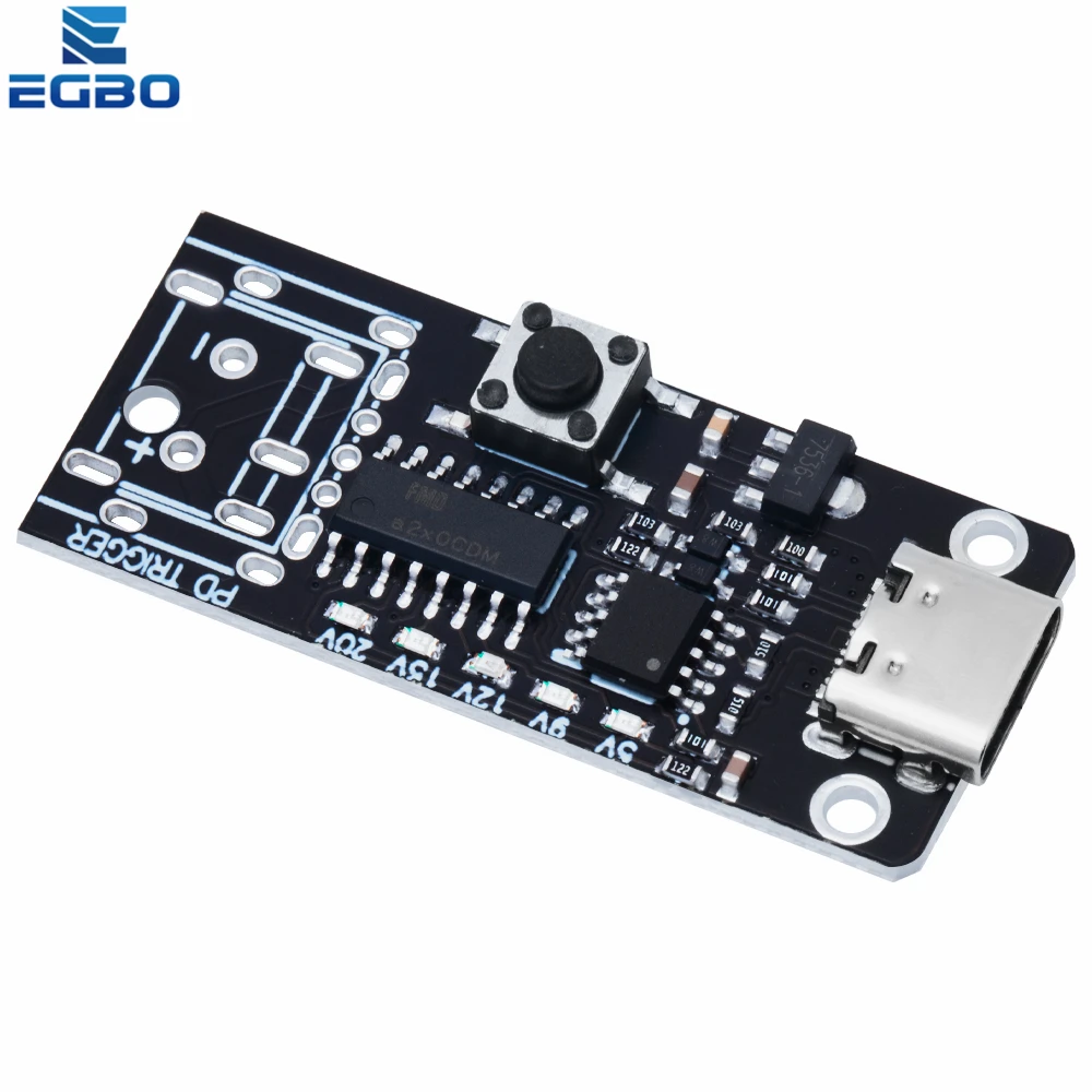 100W USB-C Fast Charge Trigger Module with PD/QC Compatibility - Power Delivery Boost Board
