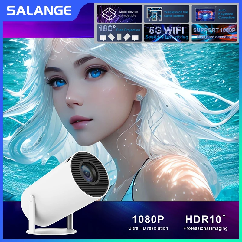 Salange Hy300 Smart Projector Android 11.0 Portatile 5G Wifi Home Cinema Per Samsung Apple 1080P 4K Movie Hdmi Con Borsa O Schermo