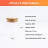 6pcs/Lot Glass Bottle 60*47mm 60ml Stopper Spicy Storage Corks Jar Small Vial Bottle Containers Glass Simple Spice Storage Jars 1