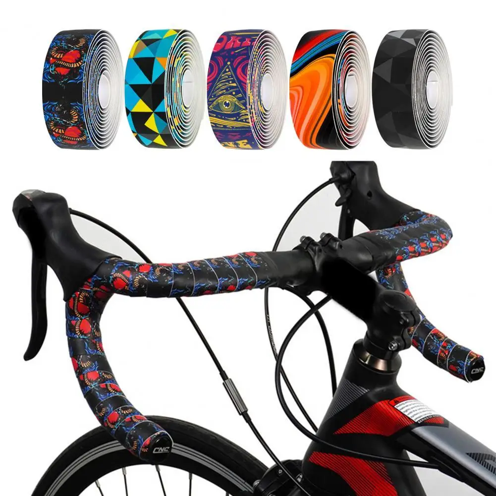 1 Set Bicycle Handlebar Tape Antiskidding Ergonomic Design Thicker Cnc