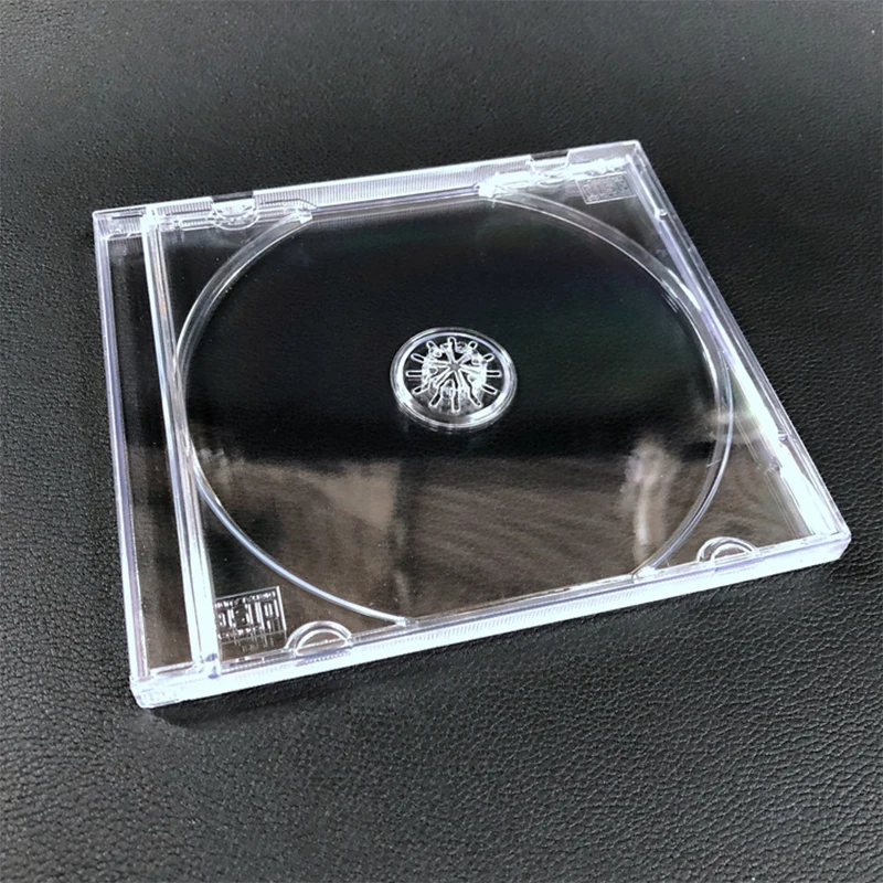 CD DVD Storage Case Transparent Plastic Single Piece Disc Case CD Case Thickened CD DVD Disc Box Storage Organizer Box Album Cases