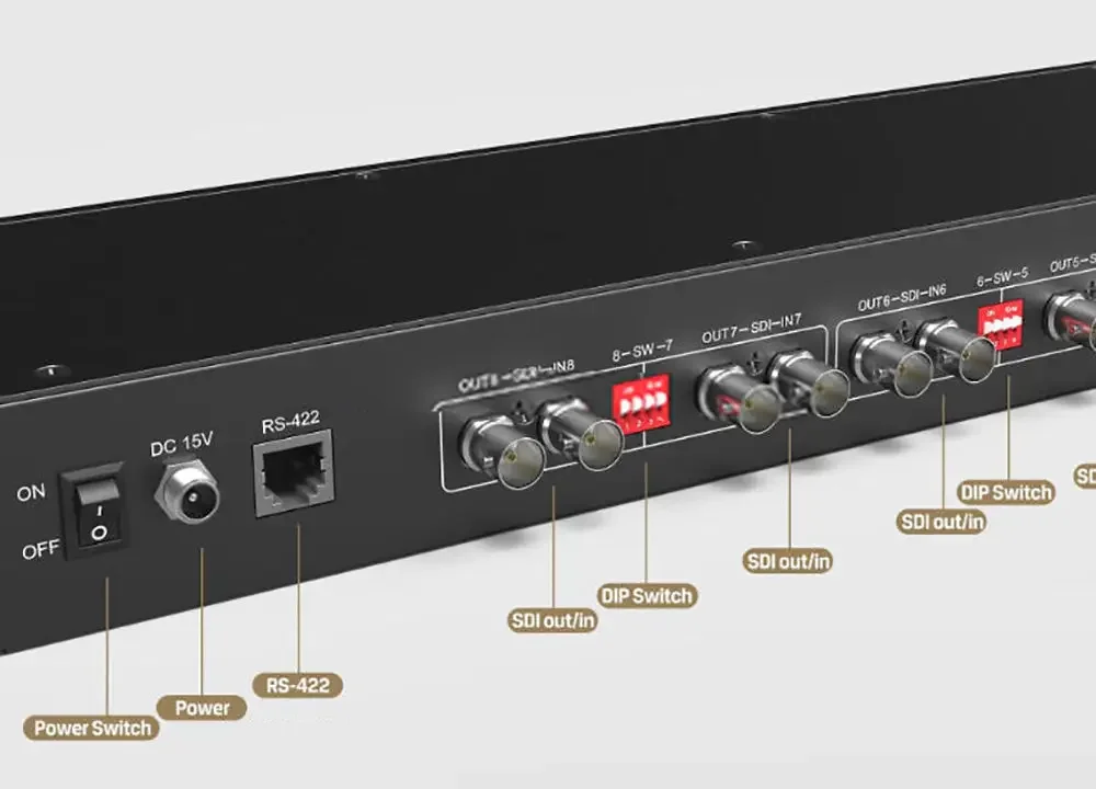 Lilliput RM-0208S 8*2" 1RU Rackmount Monitor Broadcast Screens 3G SDI monitor with Equalization & Re-clocking
