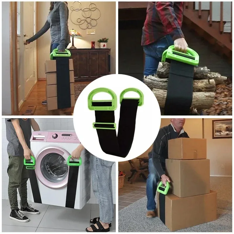 Heavy Duty Furniture Lifting Straps - 2-Person Adjustable Shoulder Pads for Moving Appliances & Mattresses,  Labor Saver