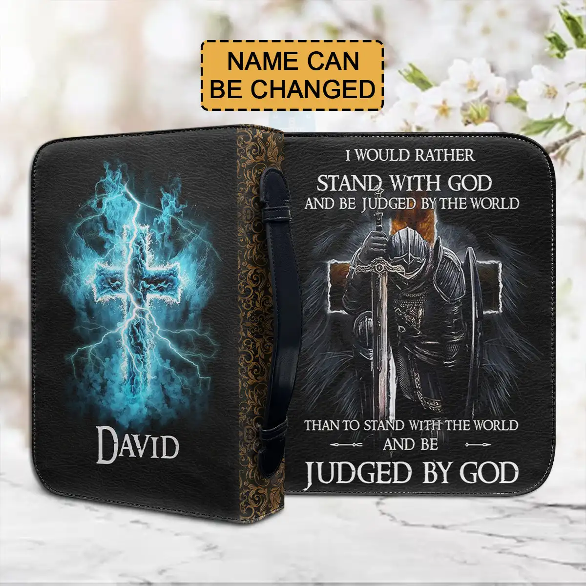 

Bible Cover Stand With GOD Cross Leather Bible Study Bag Stylish Women's New Practical Bible Case Holder Convenient Storage Bag