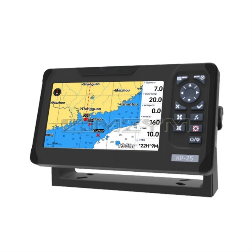 KP-25 Marine GPS Chart Plotter tracker GPS SBAS Marine Navigator Locator Display Function Ship Boat Support & GALILEO 5 inch