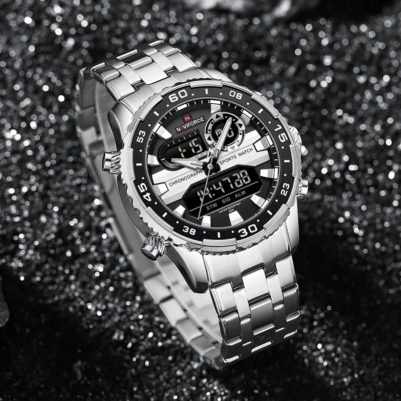 Regali per fidanzati NAVIFORCE orologio da uomo al quarzo nero