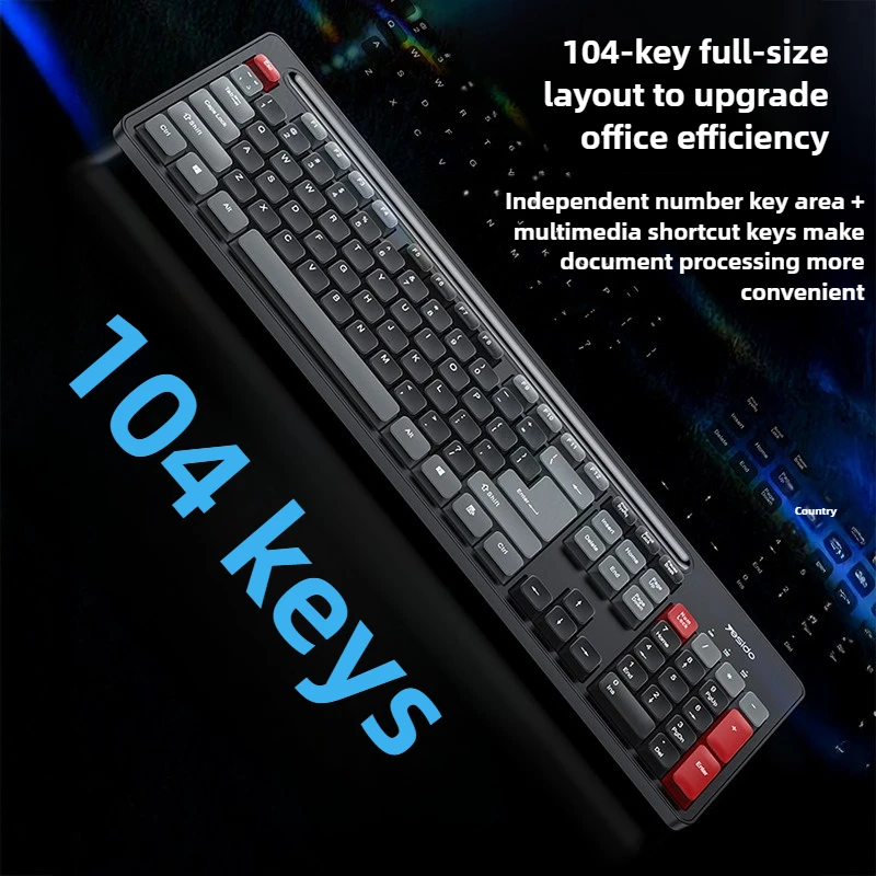 Hot Sale Portable USB Wireless Keyboard & Mouse Set for Desktop & Laptop Silent Mouse Set Suitable for Home Game & Office Use