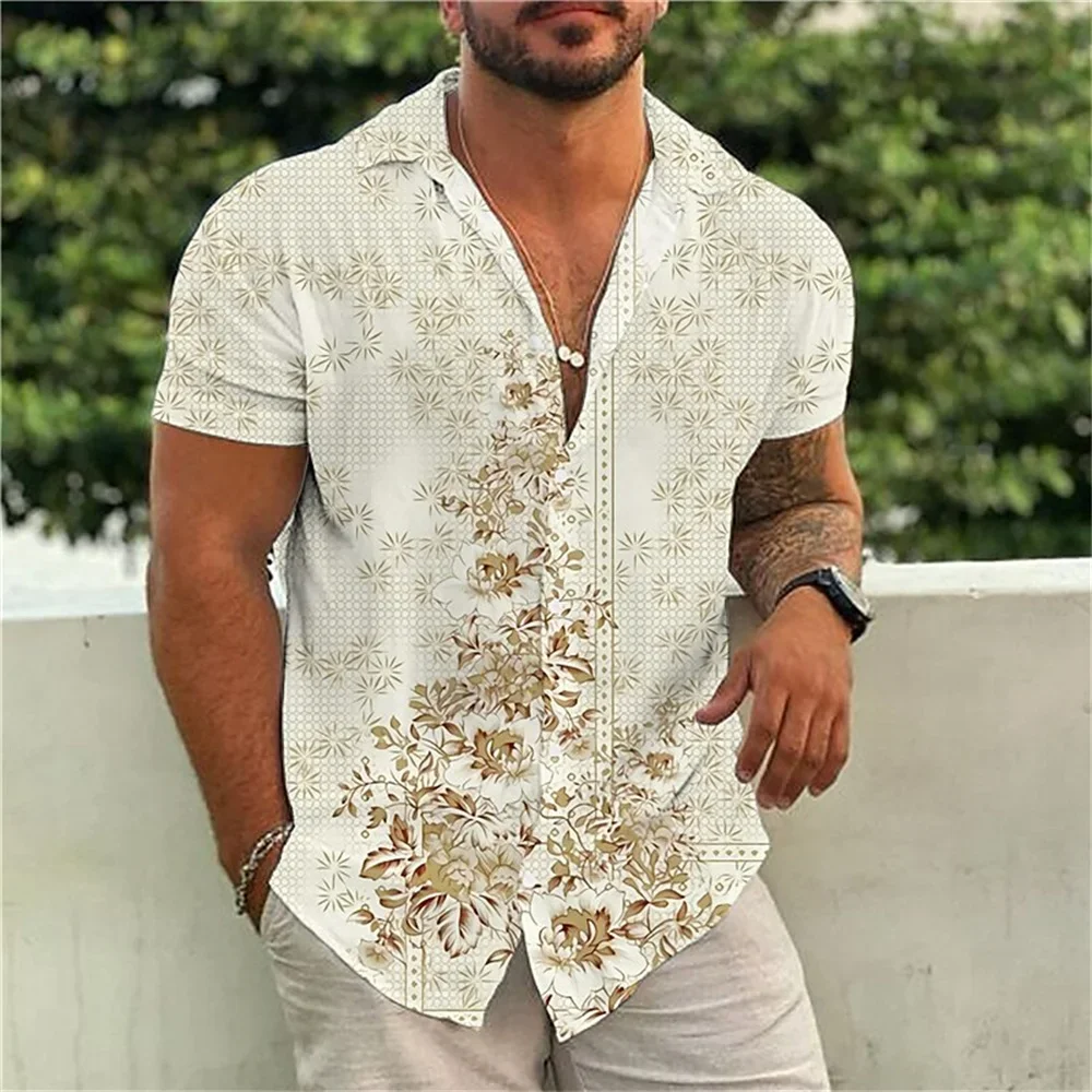 2023 Hawaiian Shirt Men 3d Print Shirts For Men Abstract Simple Short-sleeved Men's Shirts Loose Summer Top Men Women Shirts 5xl