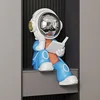 Creative Reading Astronaut Activity Figure Resin Sculpture Desktop Decoration Accessories,sound System,home Decorationpiggy Bank 2
