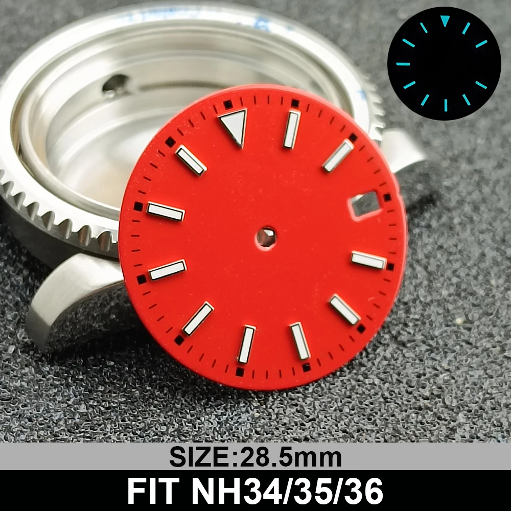 Watch Dial Accessories Watch Face Accessories 28.5MM Diameter Single Calendar Sterile Watch Dial Modified Dials for NH35/NH36 Movement Accessories Watch Parts For Wristwatch