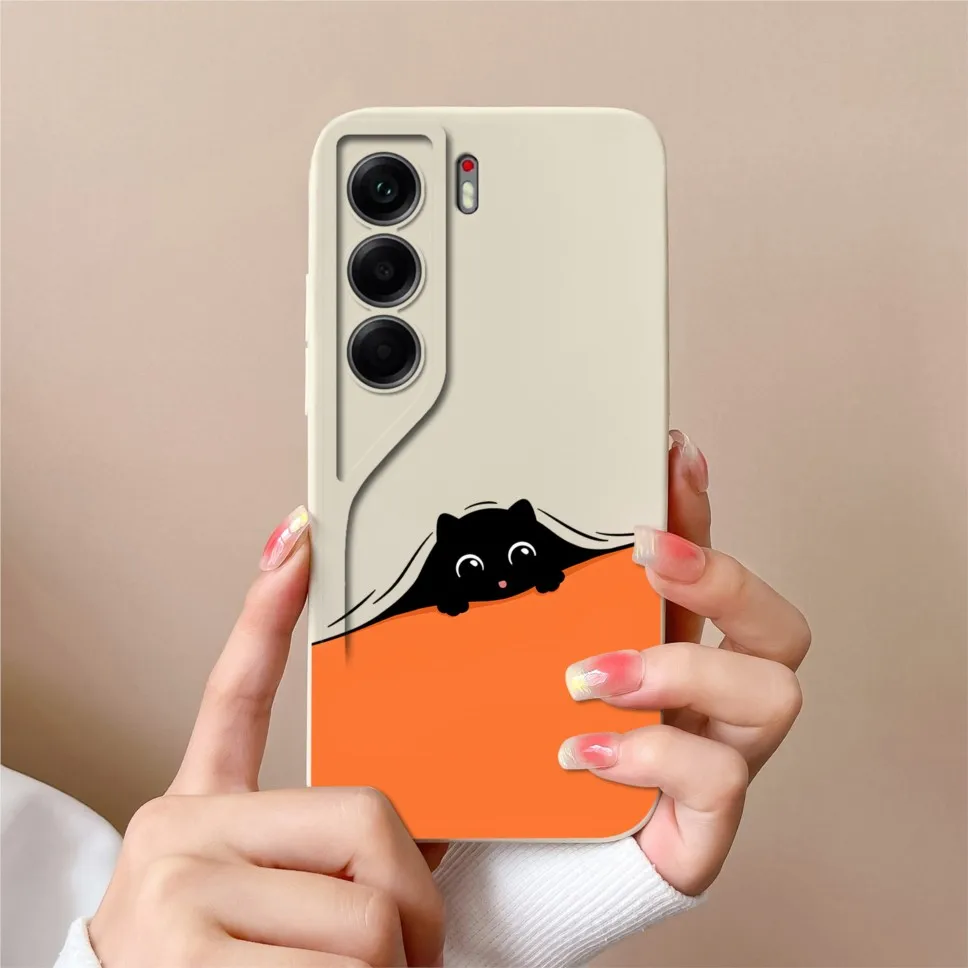 Funny Cat Silicone Soft Camera Protective Phone Case Cover