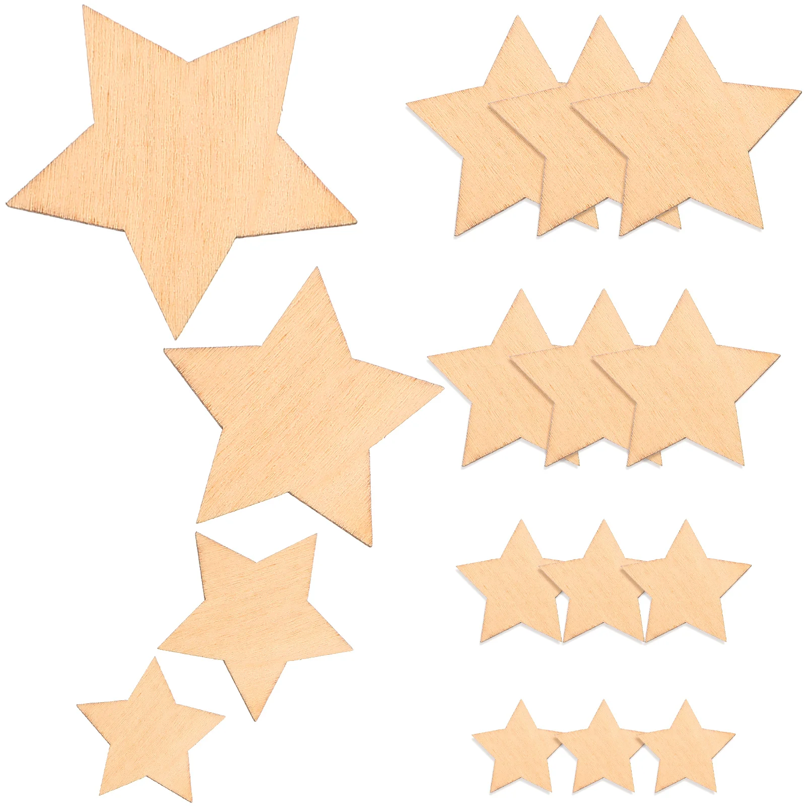

Unfinished Wooden Stars Assorted Size Cutout Discs For Arts Crafts DIY Decoration Birthday Wedding Display Decor