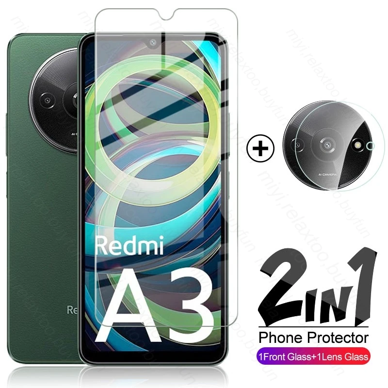 

Защитное стекло 2 в 1 для Xiaomi RedmiA3 Redmi A3 4G, защита для объектива камеры, защитное стекло на Readmi Redmy A3 A 3 3A 4G 2024