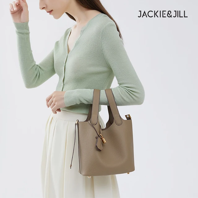 Jackie;Jill Cowhide Hand Sewn Bucket Bag Handbag The Perfect Blend of Style and Functionality!