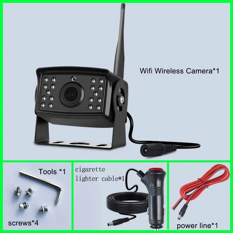 משאית אוטובוס wifi גיבוי מצלמה hd אלחוטי להפוך מקליט מצלמה אחורית עבור iOS או טלפון אנדרואיד 12v/24v קל להתקנה