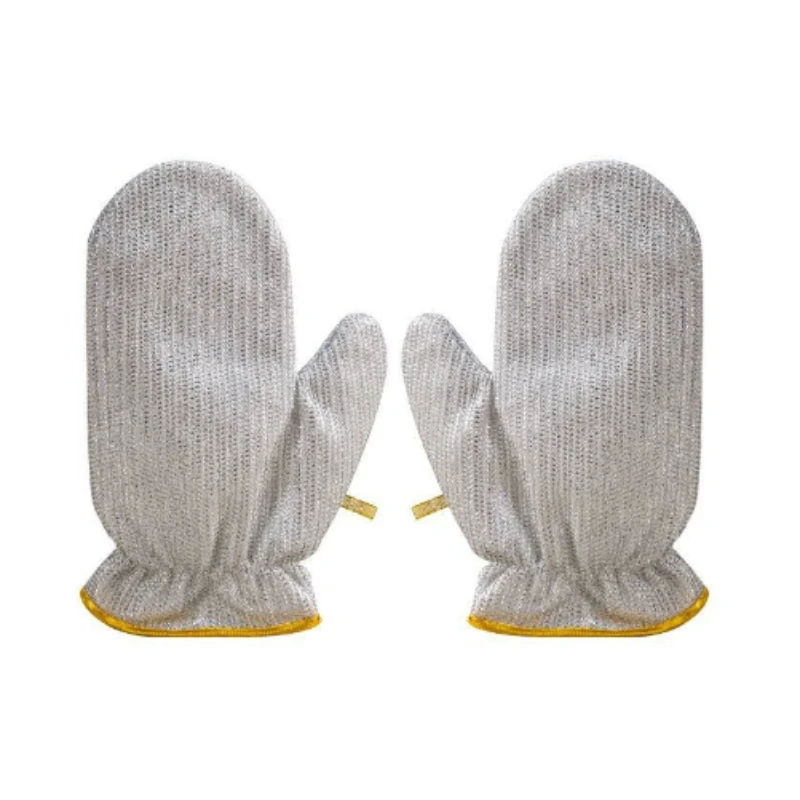 High-Quality Steel Wire Dishwashing Gloves,Made with Built-In PVC Material,Are Non-Slip,And Suitable for Cleaning in The Kitchen