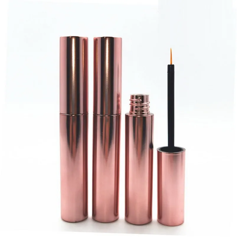 

100Pcs Empty PTEG Eyeliner Tube Container Refillable 10ml Rosegold Eyelash Growth Oil,Mascara, Eye Gloss Liquid Tube Bottle